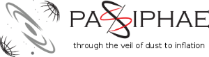 Logo; PASIPHAE, through the veil of dust to inflation