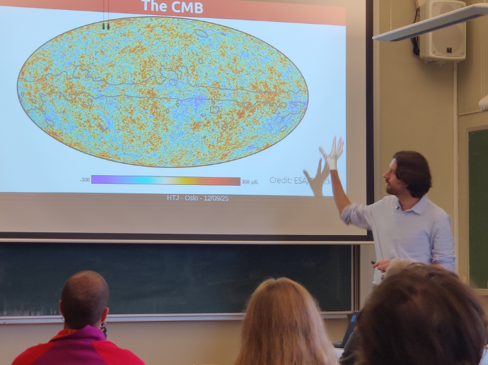 Hidde Jense, participant of the course, presented at the weekly colloquium at the Institute of Theoretical Astrophysics.
