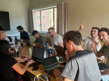 Good mood during hands-on sessions.